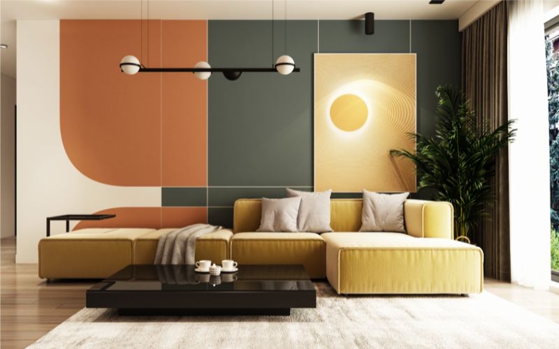 Phong cách thiết kế nội thất - Colour Block sử dụng nhiều gam màu tương phản