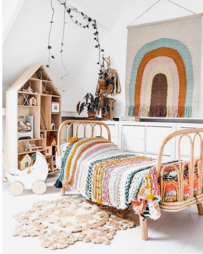 Trang trí phòng ngủ cho bé với phong cách Bohemian