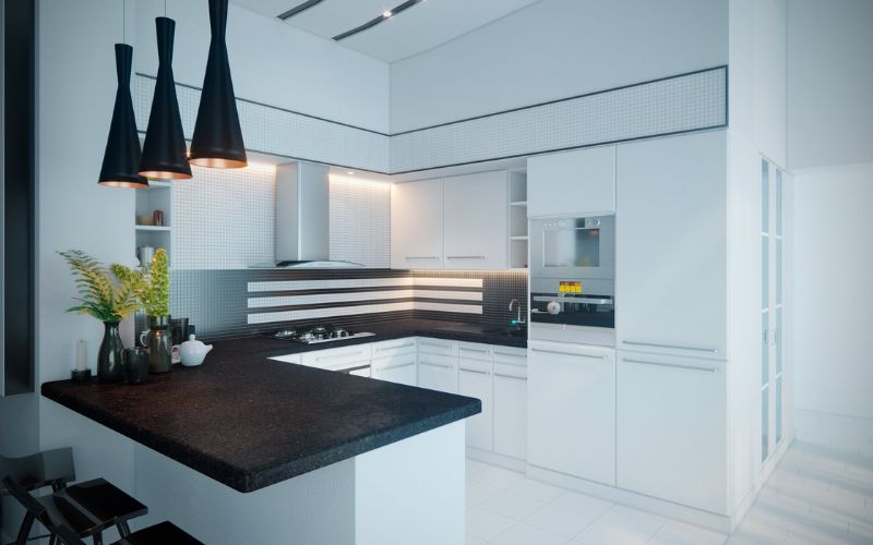 Phòng bếp theo phong cách thiết kế nội thất Hitech