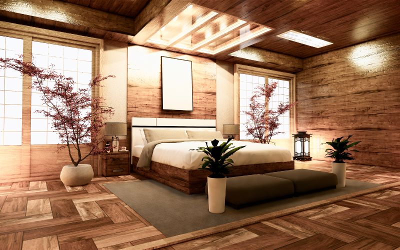 Phòng ngủ thiết kế nội thất theo phong cách Nhật Bản