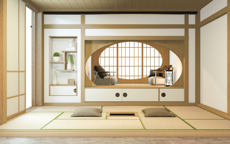 Phong cách nội thất Nhật Bản sử dụng màu sắc đơn giản