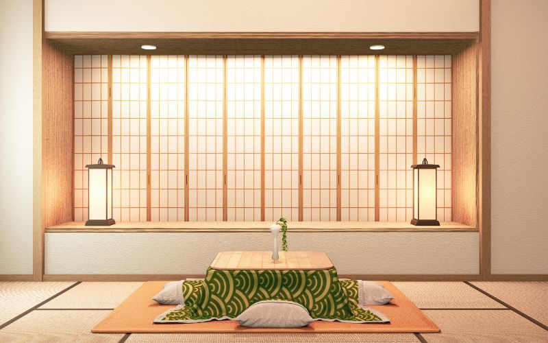 Chiếu Tatami đặc trưng trong phong cách Nhật Bản