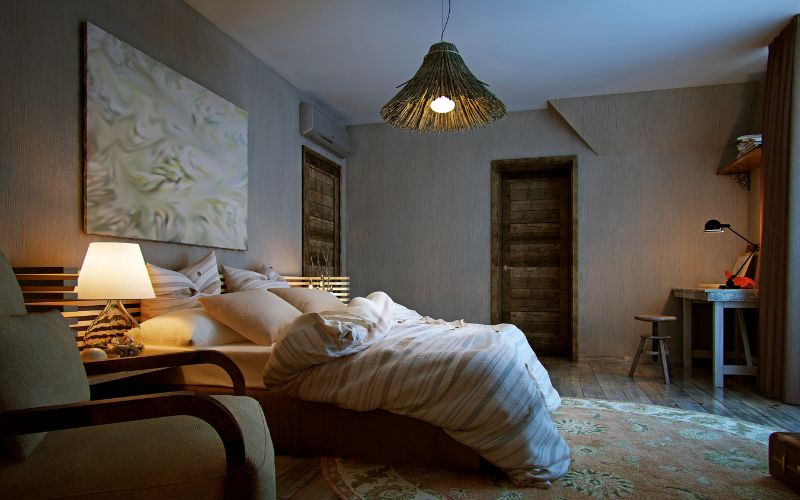Phòng ngủ theo phong cách thiết kế nội thất Rustic